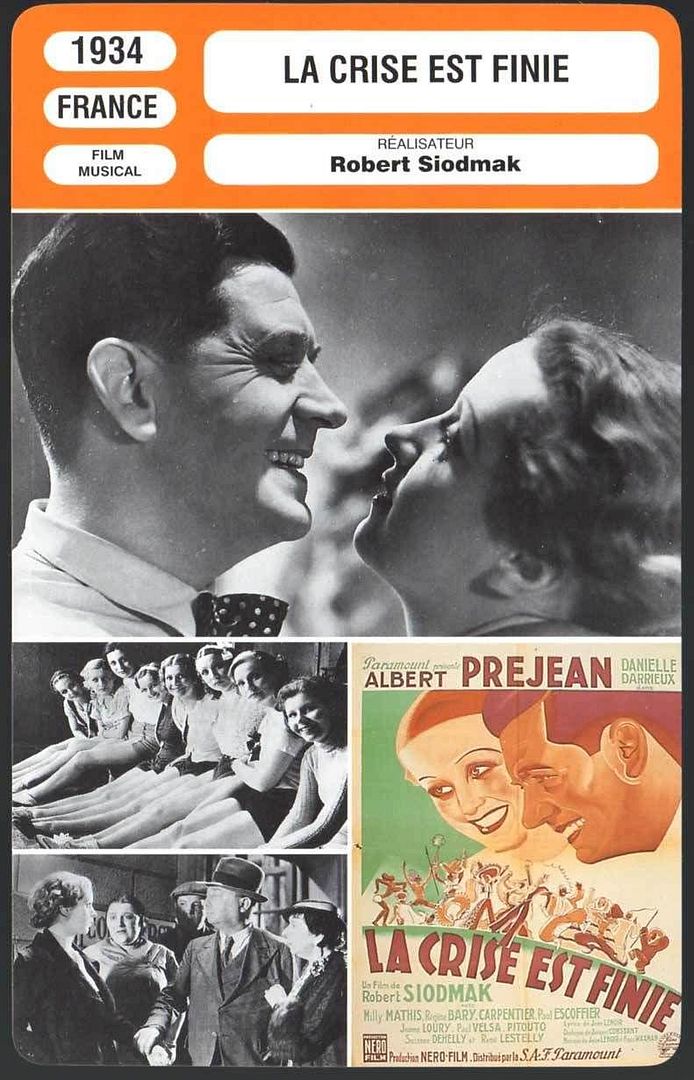 Distribution De L'ultimatum : On Se Marie Ou C'est Fini Francomac™: Siodmak-1934-La crise est finie